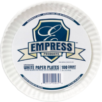 Empress Uncoated Paper Plate 9"